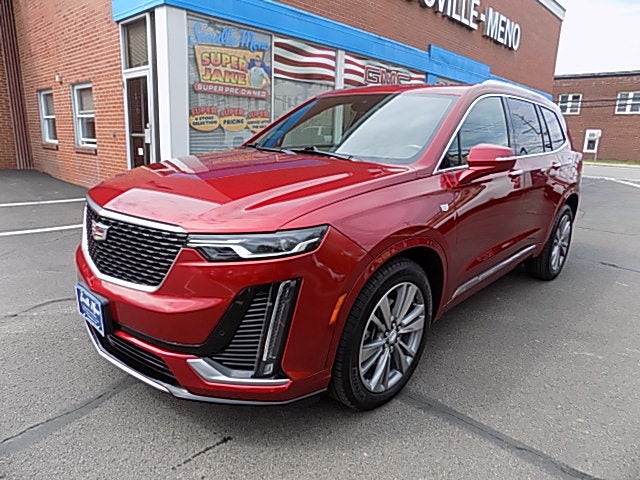 2025 Cadillac XT6 Premium Luxury in Radiant Red Tintcoat — front three-quarter view