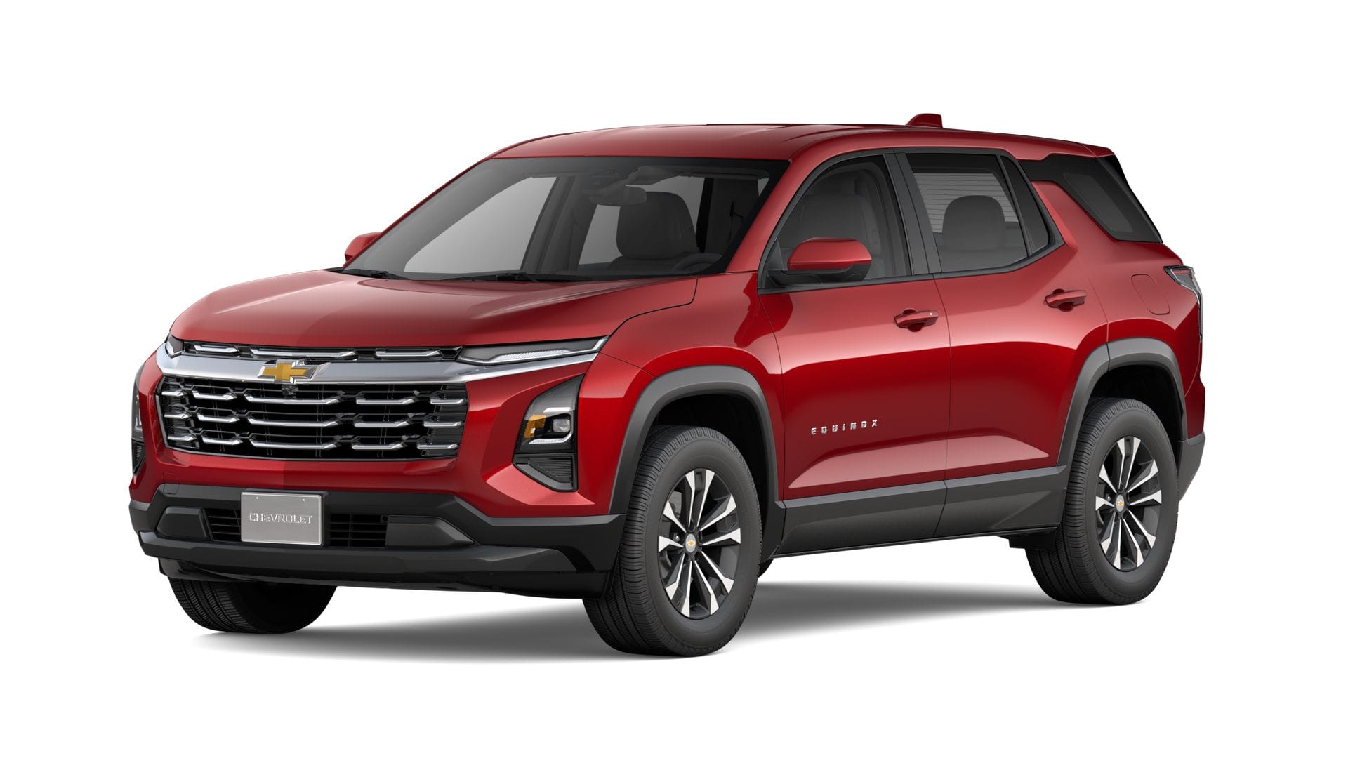 2027 Chevrolet Equinox AWD LT in Radiant Red Tintcoat — front three-quarter view