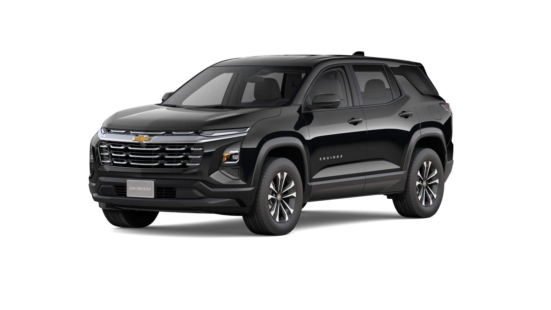 2026 Chevrolet Equinox LT in Mosaic Black Metallic — front three-quarter view