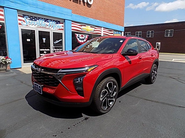 2026 Chevrolet Trax 2RS in Apex Red — front three-quarter view